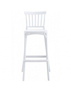 Taburete nórdico exterior DANESE 75, polipropileno blanco 2