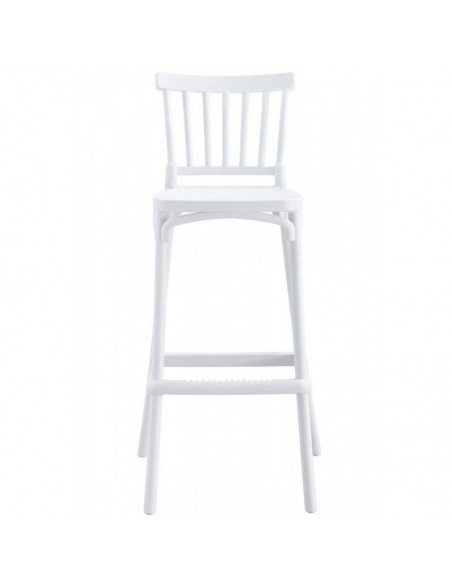 Banqueta nórdica para exterior DANESE 75, polipropileno branco