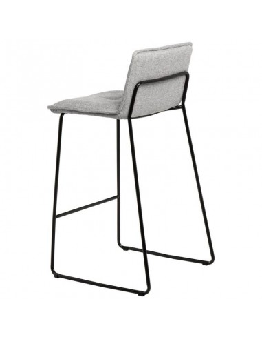 Banqueta design ABOT 75, metal e assento em...