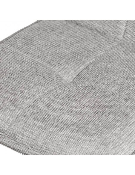 Taburete de diseño ABOT 75, metal y asiento tela Gris.