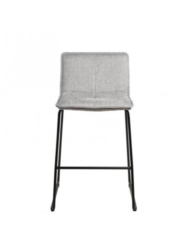 Taburete bajo BRANDON 65 metal y asiento tela...