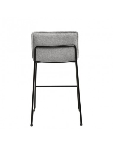 Taburete bajo BRANDON 65 metal y asiento tela...