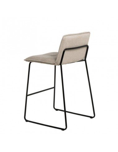 Taburete bajo BRANDON 65, metal y asiento tela...