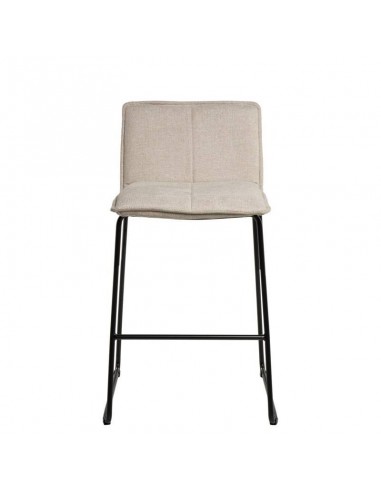 Taburete bajo BRANDON 65, metal y asiento tela...