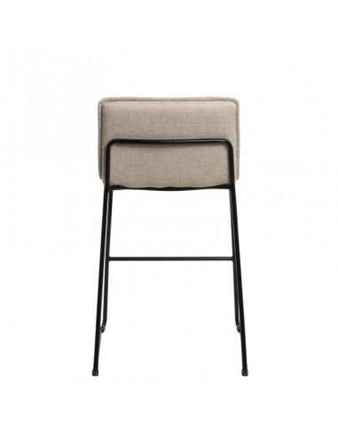 Taburete bajo BRANDON 65, metal y asiento tela...