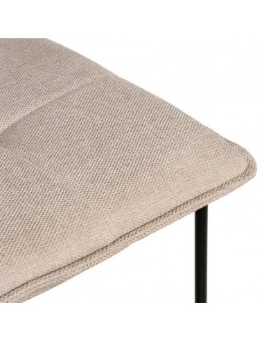 Taburete bajo BRANDON 65, metal y asiento tela...