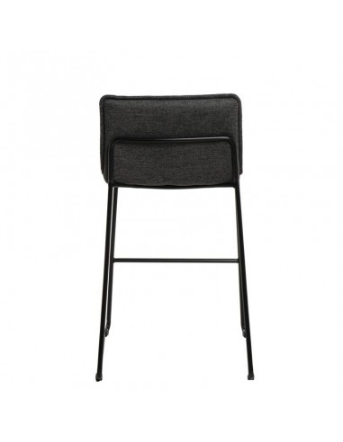 Taburete bajo BRANDON 65, metal y asiento tela...