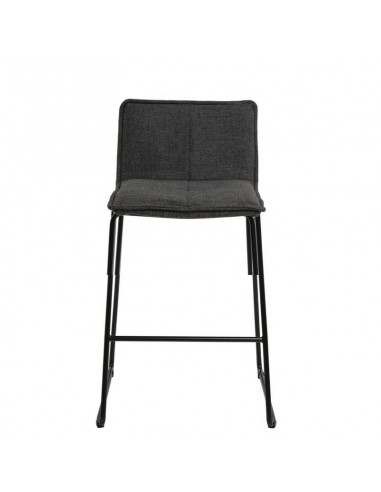 Taburete bajo BRANDON 65, metal y asiento tela...