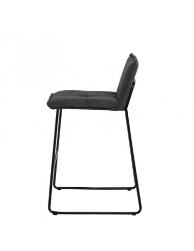 Taburete bajo BRANDON 65, metal y asiento tela...