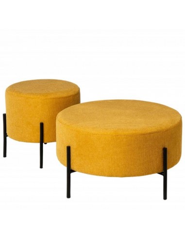 Puff redondo CAMILO 60, estofado em tecido...