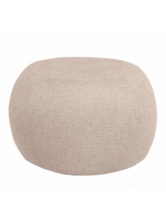 Puff oval de tecido bege JASON 50