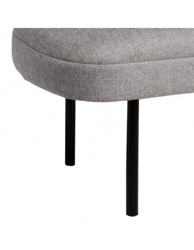Banco MARSELLA 119 x 43, tecido cinza e metal...