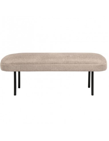 Banqueta MARSELLA 119 x 43, tela beige y metal...