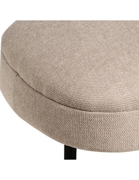 Banco MARSELLA 119 x 43, tecido bege e metal preto.