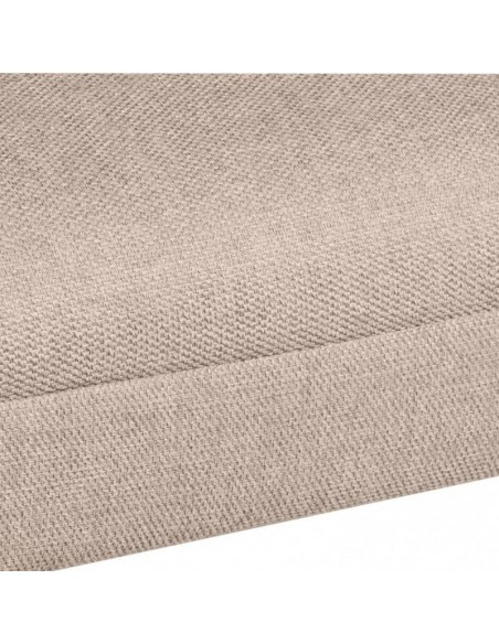Banco MARSELLA 119 x 43, tecido bege e metal preto.