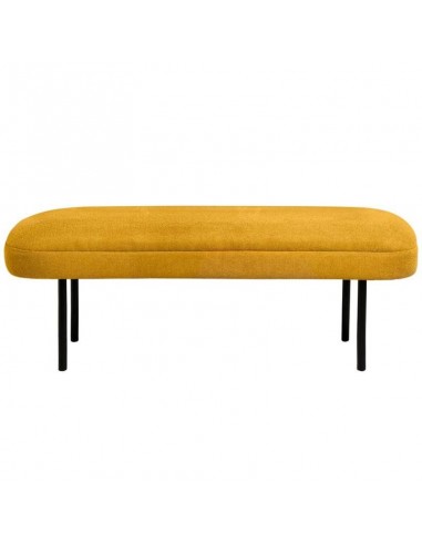 Banqueta MARSELLA 119 x 43, tela mostaza y...