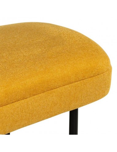 Banco MARSELLA 119 x 43, tecido mostaza e metal...