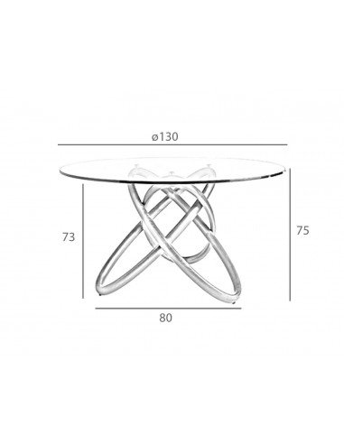 Ángel Cerdá 1020. Mesa redonda de vidro Trivium...