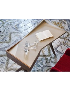 Mesa Escritório Babylon 120x60 noz, tampa cinza pérola 2