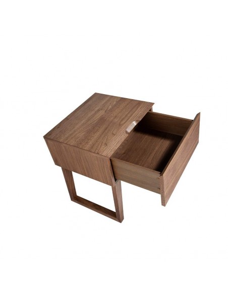 Mesa de cabeceira sonho 45x40, madeira nogueira