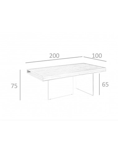 MESA COMEDOR Fantasy 200x100, MADERA NOGAL,...