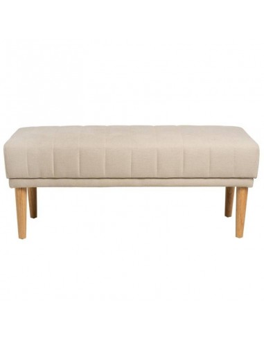 Banqueta BARI 100 x 45, tela beige y patas de...