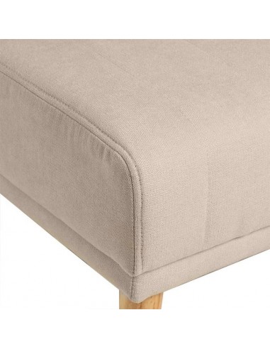 Banqueta BARI 100 x 45, tela beige y patas de...
