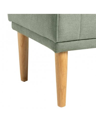 Banqueta BARI 100 x 45, tela menta y patas de...