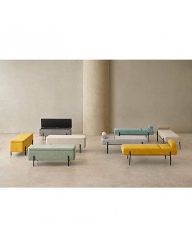 Banqueta con almacenaje VIENA 120 x 41, tela...