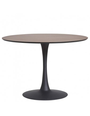 MESA REDON. ODA 110 CM NEGRO/NOGAL