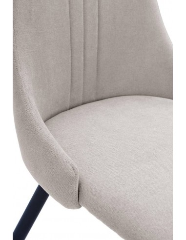 Silla de comedor MANI, tejido gris claro y...