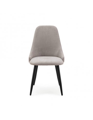 Silla de comedor MANI, tejido gris claro y...