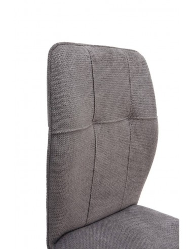 Silla de comedor MERY, tejido gris oscuro patas...