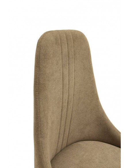 Cadeira de jantar SEOUL, tecido verde e metal.