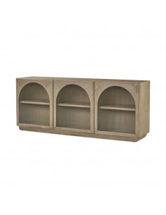 Aparador CATANIA 200 x 45, madera natural 3 puertas.