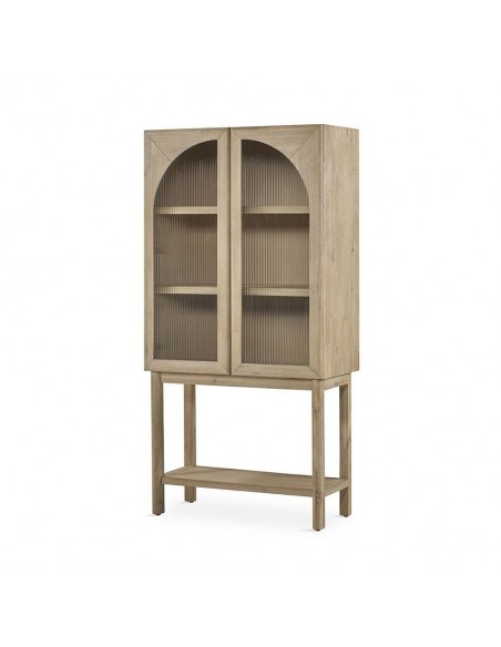 Vitrina alta en cubo CATANIA 80 x 40, madera natural.