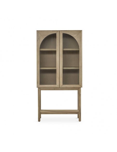 Vitrina alta en cubo CATANIA 80 x 40, madera natural.