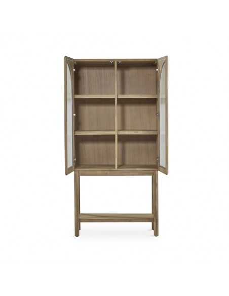 Vitrina de cubo alto CATANIA 80 x 40, madeira natural.