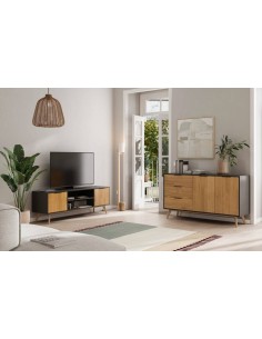APARADOR LAVIS 140 x 40, PINO BOCAMINA CERA. 2