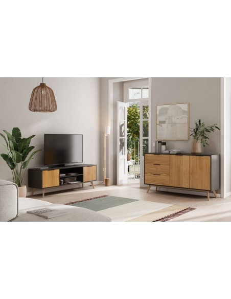 APARADOR LAVIS 140 x 40, PINHO BOCAMINA CERA.