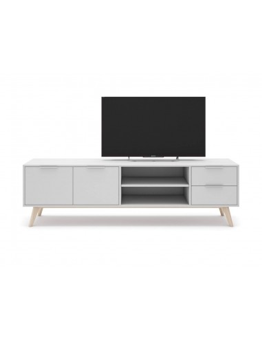 MUEBLE TV CAMPUS 180 x 40, BLANCO y pino CERA...