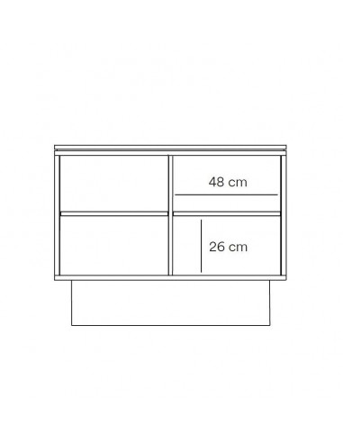 Teulat COMODA TOTEM 100 x 45, MDF lacado color...