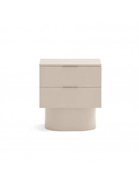 Teulat mesita minimalista TOTEM 50x35, MDF lacado color arena.