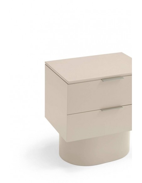 Mesa de cabeceira minimalista Teulat TOTEM 50x35, MDF cor areia.