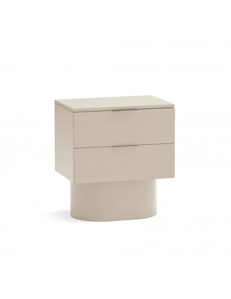 Mesa de cabeceira minimalista Teulat TOTEM 50x35, MDF cor areia.