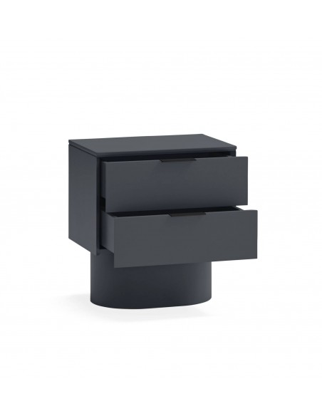 Teulat mesita minimalista TOTEM 50x35, MDF lacado gris antracita.