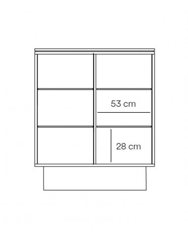 TEULAT MUEBLE AUXILIAR TOTEM 110x45, MDF lacado...