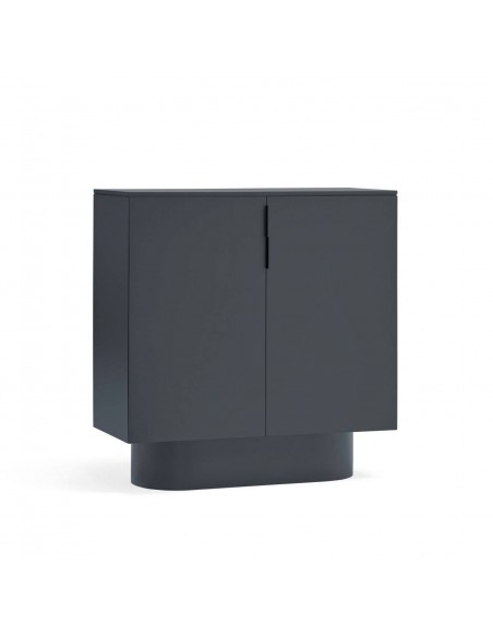 TEULAT MUEBLE AUXILIAR TOTEM 110x45, MDF lacado gris antracita.