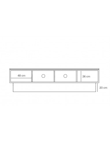 Teulat Mueble de TV TOTEM 200x45. MDF lacado...