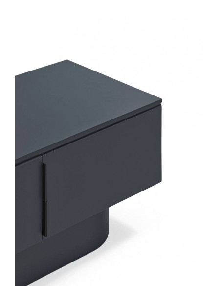 Teulat Mueble de TV TOTEM 200x45, MDF lacado gris antracita.